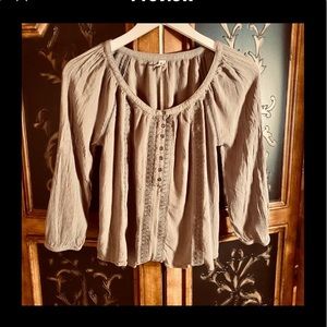 Mudd S Boho style top in olive green